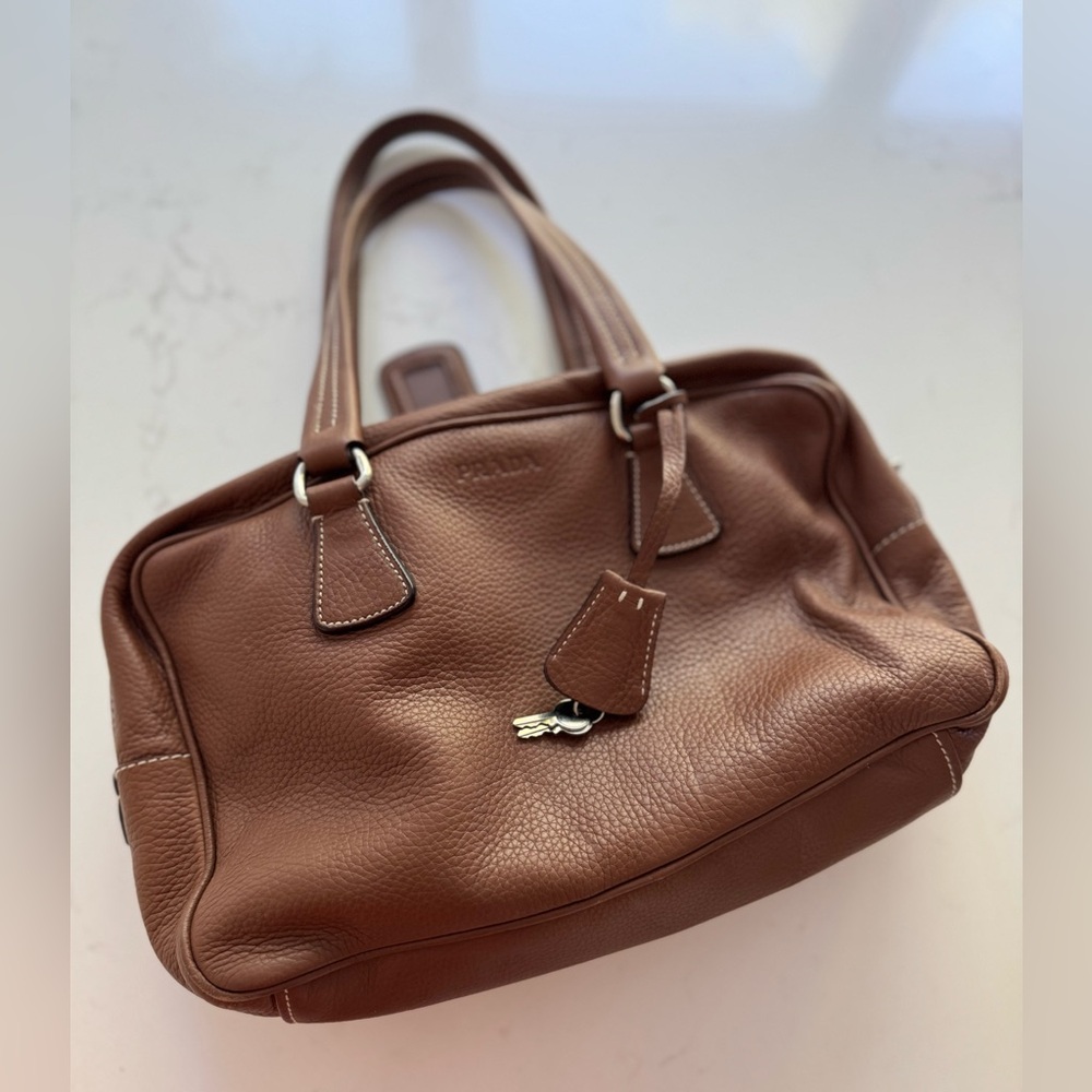 PRADA Vitello Daino Bowling Bag